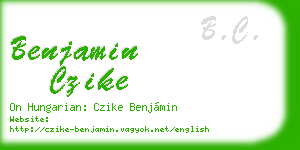 benjamin czike business card