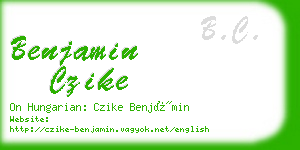 benjamin czike business card